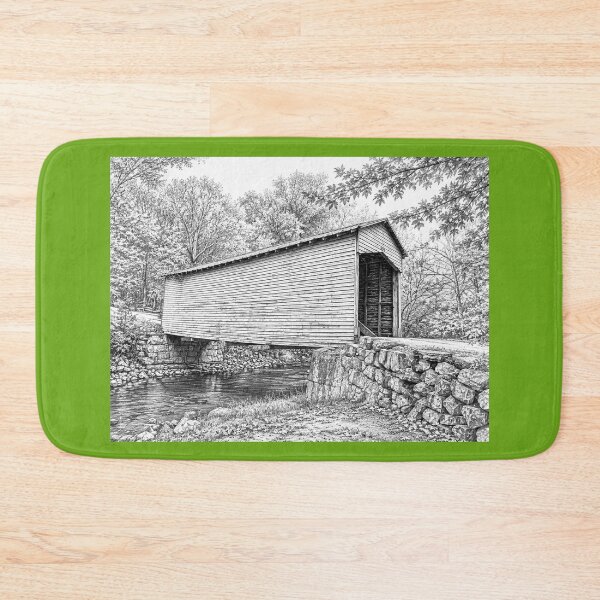 Item preview, Link Farm Covered Bridge - graphene pencil designed and sold by gotucoveredart.