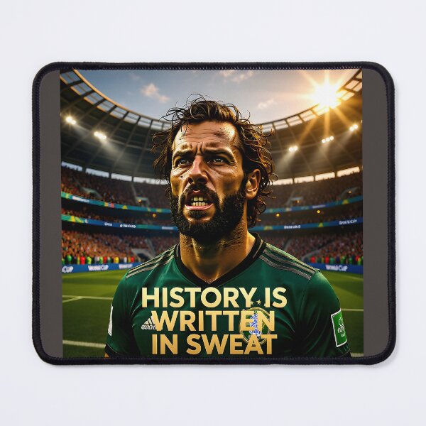 Item preview, History Is Written In Sweat World Cup Final Memorabilia: Heroic Stadium Victory Poster designed and sold by Creative-RE.