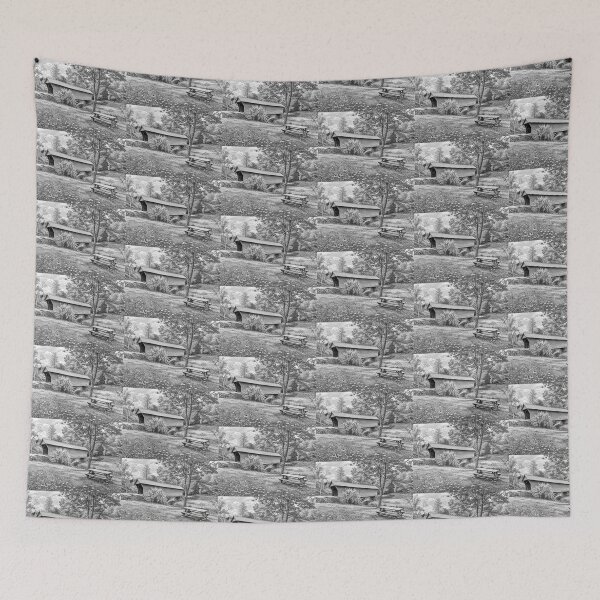 Item preview, Sinking Creek Covered Bridge in graphene pencil designed and sold by gotucoveredart.