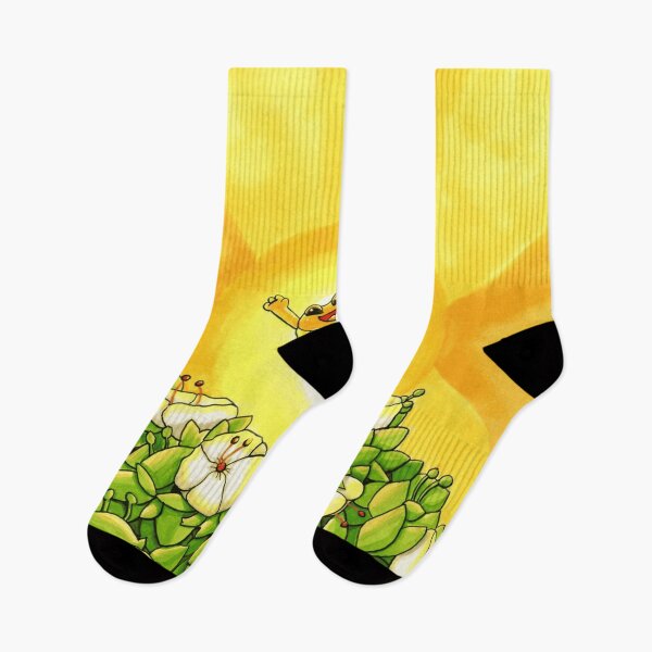 Item preview, Joyful Yellow Frog Jumping in Sunny Flower Field designed and sold by Dapper-Frog.