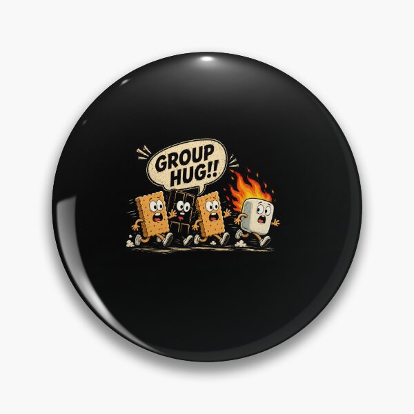 Item preview, Group Hug Funny Campfire Smores Marshmallow and Chocolate Cartoon Design designed and sold by msaloyach.