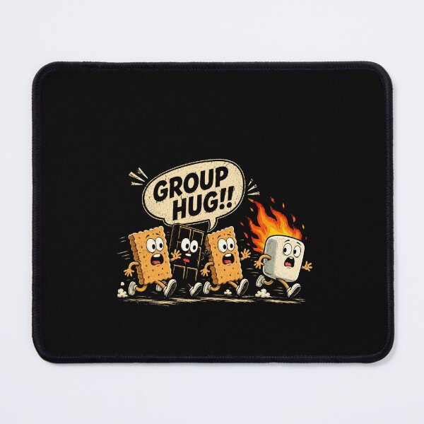 Item preview, Group Hug Funny Campfire Smores Marshmallow and Chocolate Cartoon Design designed and sold by msaloyach.