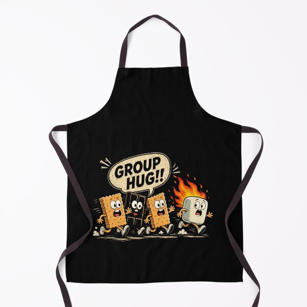 Item preview, Group Hug Funny Campfire Smores Marshmallow and Chocolate Cartoon Design designed and sold by msaloyach.