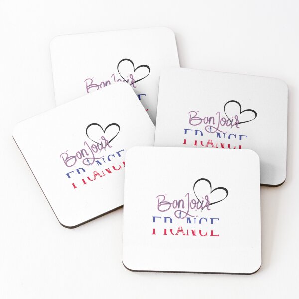 Item preview, Bonjour France – Elegant Design with Heart & Eiffel Tower designed and sold by Sarah'sCreativeLab.