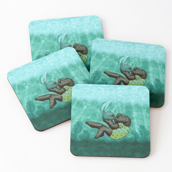 Item preview, Cute Swimming Frog and Tadpole Underwater Pond Art designed and sold by Dapper-Frog.