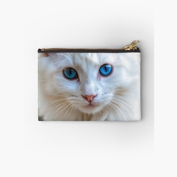 Item preview, Animals - White Cat with Blue Eyes, Crystalline Feline Beauty Portrait designed and sold by World-Pets.