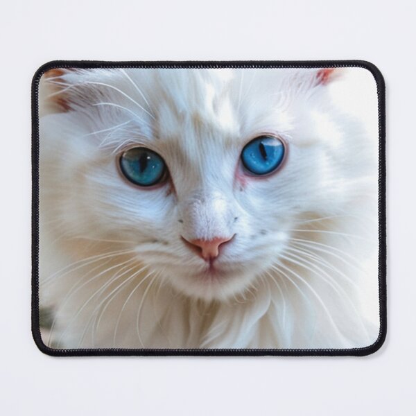 Item preview, Animals - White Cat with Blue Eyes, Crystalline Feline Beauty Portrait designed and sold by World-Pets.