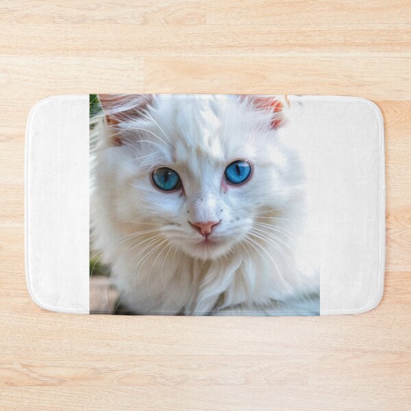 Item preview, Animals - White Cat with Blue Eyes, Crystalline Feline Beauty Portrait designed and sold by World-Pets.