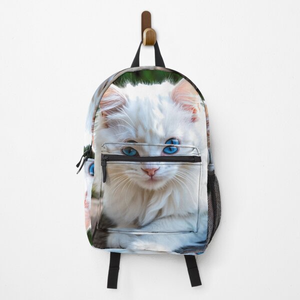 Item preview, Animals - White Cat with Blue Eyes, Crystalline Feline Beauty Portrait designed and sold by World-Pets.