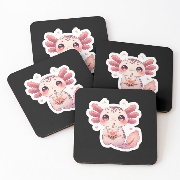 Item preview, Cute Axolotl Bubble Tea Sticker | Kawaii Boba Axolotl | Adorable Bubble Tea Lover Gift designed and sold by RJACreative.