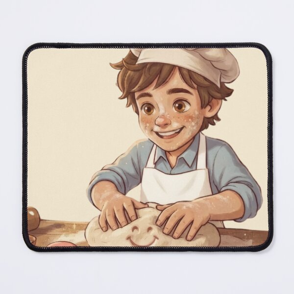 Item preview, Cute Little Baker Kneading Happy Dough Gift Culinary Art designed and sold by Azurart2.
