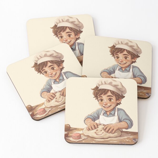 Item preview, Cute Little Baker Kneading Happy Dough Gift Culinary Art designed and sold by Azurart2.