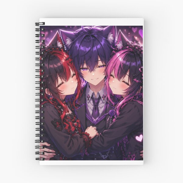 Item preview,  Gothic Neko Trio – Dark Anime Cat Girls & Boy Premium Edition designed and sold by Revyra Design .