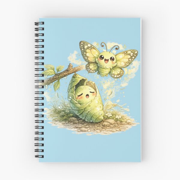 Item preview, Chibi Butterfly Illustration – Cute Chrysalis Transformation Growth Art designed and sold by MagicMakerPh.