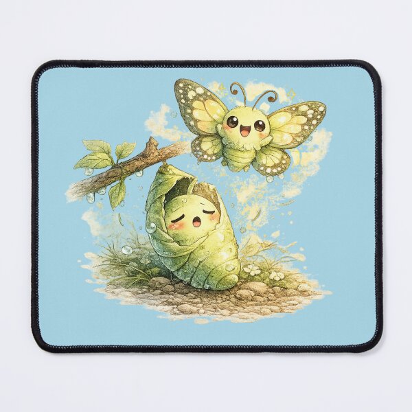 Item preview, Chibi Butterfly Illustration – Cute Chrysalis Transformation Growth Art designed and sold by MagicMakerPh.