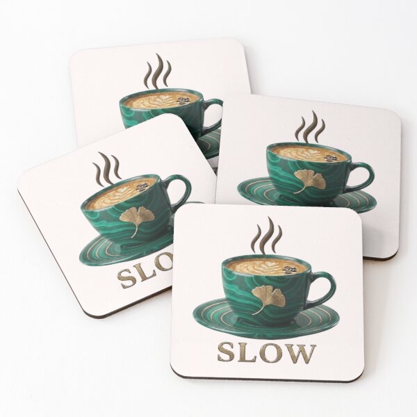 Item preview, Deep Jade Slow Coffee Ritual designed and sold by Northern Glow Art.