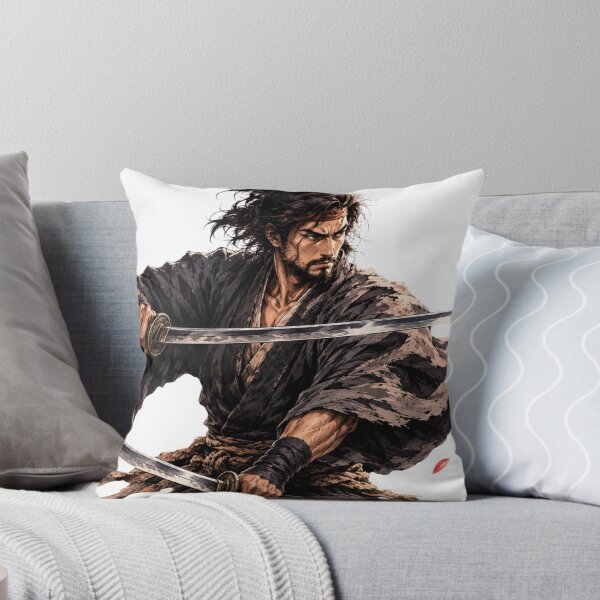 Item preview, Original Dual Katana Samurai Warrior - Japanese Ink Style Art designed and sold by WISDOMCHARLES.