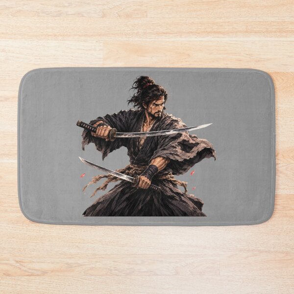 Item preview, Original Dual Katana Samurai Warrior - Japanese Ink Style Art designed and sold by WISDOMCHARLES.