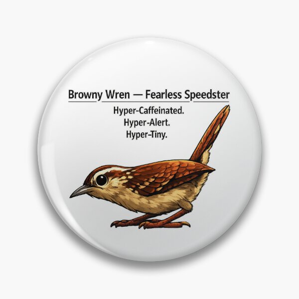 Item preview, Browny Wren — Highly Caffeinated Fearless Speedster designed and sold by Messy Curious Me.