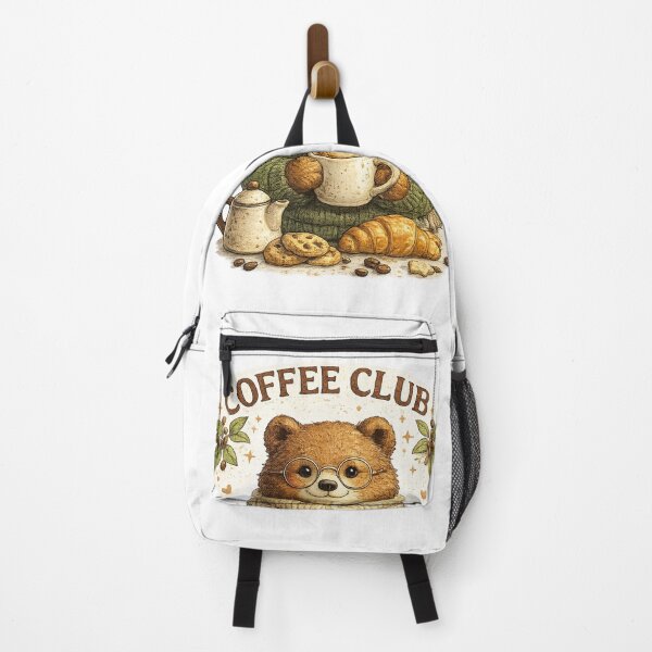 Item preview, Coffee Club Bear – Cozy Animal Club Collection designed and sold by بيعها | Bee3ha.
