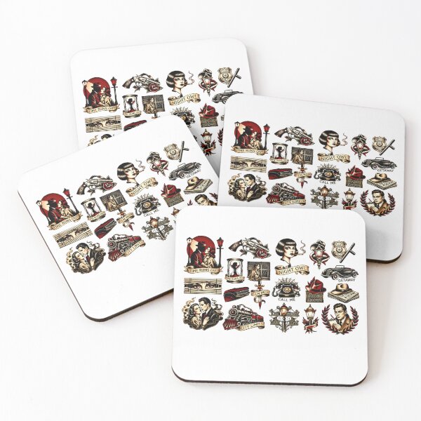 Item preview, Vintage Film Noir Tattoo Art Cinema Design designed and sold by medhach.