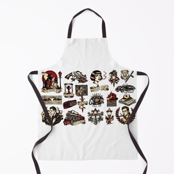 Item preview, Vintage Film Noir Tattoo Art Cinema Design designed and sold by medhach.
