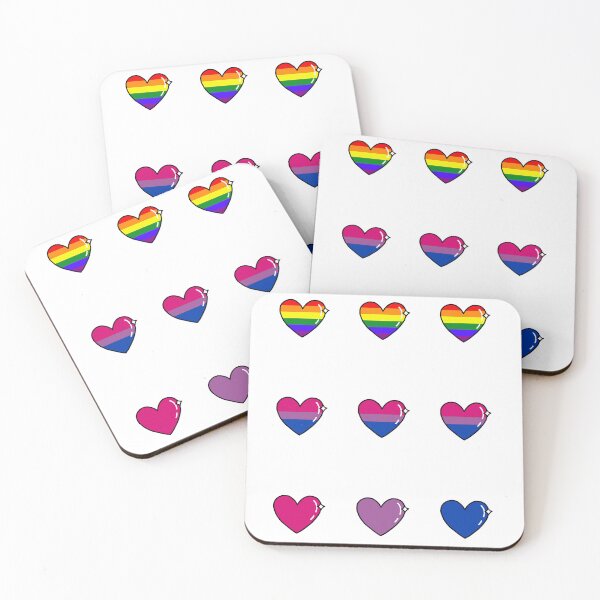 Item preview, Bisexual pride hearts ♡ designed and sold by xSt4rdustxart.