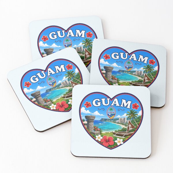Item preview, Guam Heart Shape Design designed and sold by Myra365Art.
