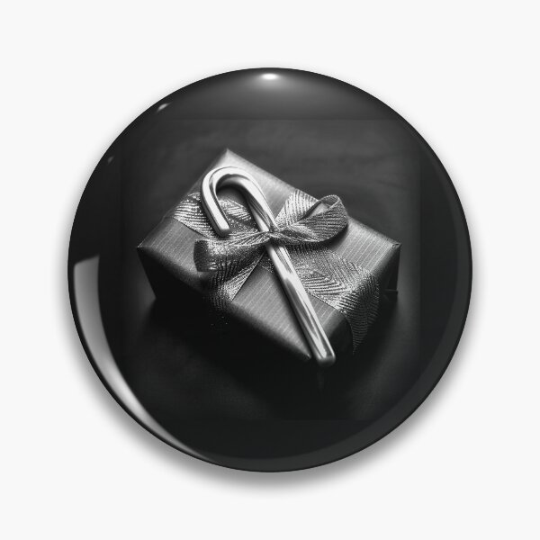 Item preview, Elegant Candy Cane Gift Box Black and White Christmas Illustration designed and sold by inkoutninja.
