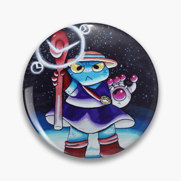 Item preview, Blue Time Wizard Frog holding Magic Clock Staff designed and sold by Dapper-Frog.