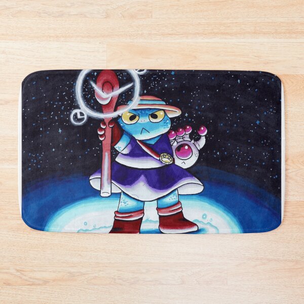 Item preview, Blue Time Wizard Frog holding Magic Clock Staff designed and sold by Dapper-Frog.