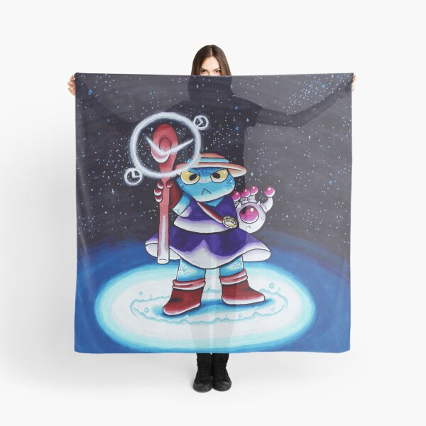 Item preview, Blue Time Wizard Frog holding Magic Clock Staff designed and sold by Dapper-Frog.