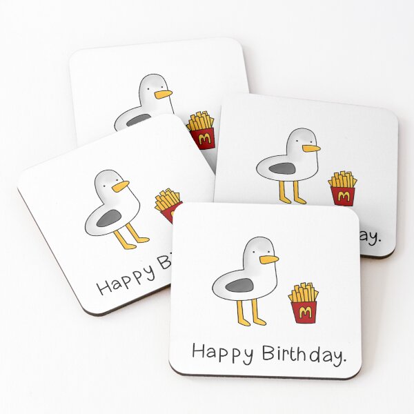 Item preview, Seagull with chips birthday designed and sold by IslaParkArt.