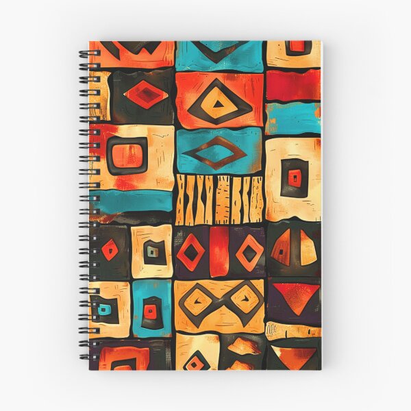 Item preview, African Art Red, Yellow, And Aqua Designs Pattern   designed and sold by DEC02.