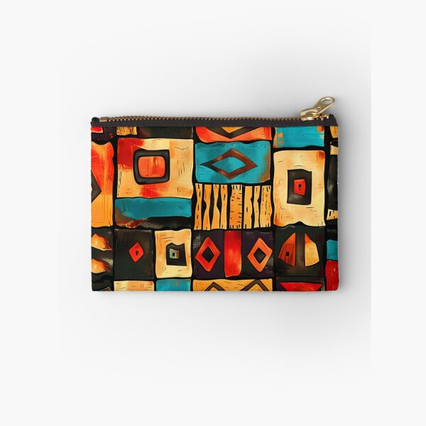 Item preview, African Art Red, Yellow, And Aqua Designs Pattern   designed and sold by DEC02.