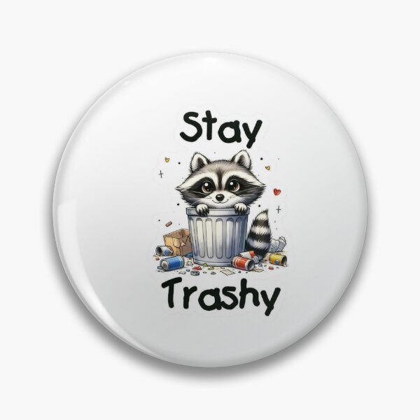 Item preview, Stay Trashy Raccoon Sticker | Cute Trash Panda | Funny Kawaii Raccoon in Trash Can designed and sold by RJACreative.