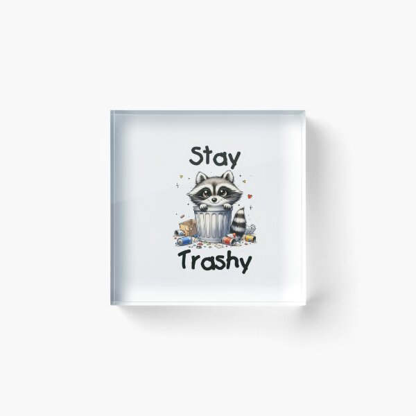 Item preview, Stay Trashy Raccoon Sticker | Cute Trash Panda | Funny Kawaii Raccoon in Trash Can designed and sold by RJACreative.