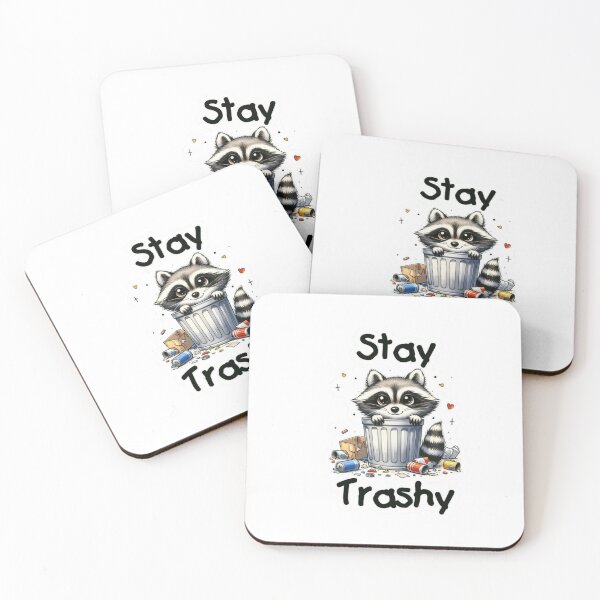 Item preview, Stay Trashy Raccoon Sticker | Cute Trash Panda | Funny Kawaii Raccoon in Trash Can designed and sold by RJACreative.