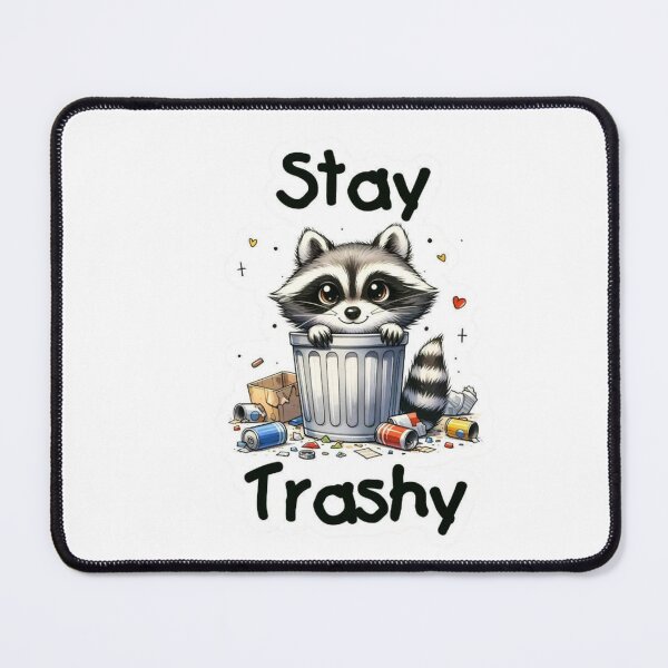 Item preview, Stay Trashy Raccoon Sticker | Cute Trash Panda | Funny Kawaii Raccoon in Trash Can designed and sold by RJACreative.