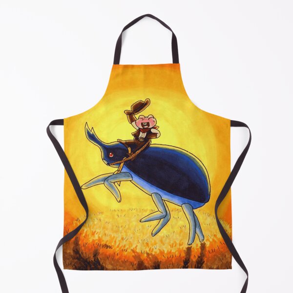 Item preview, Pink Cowboy Frog Riding Giant Blue Beetle Sunset designed and sold by Dapper-Frog.