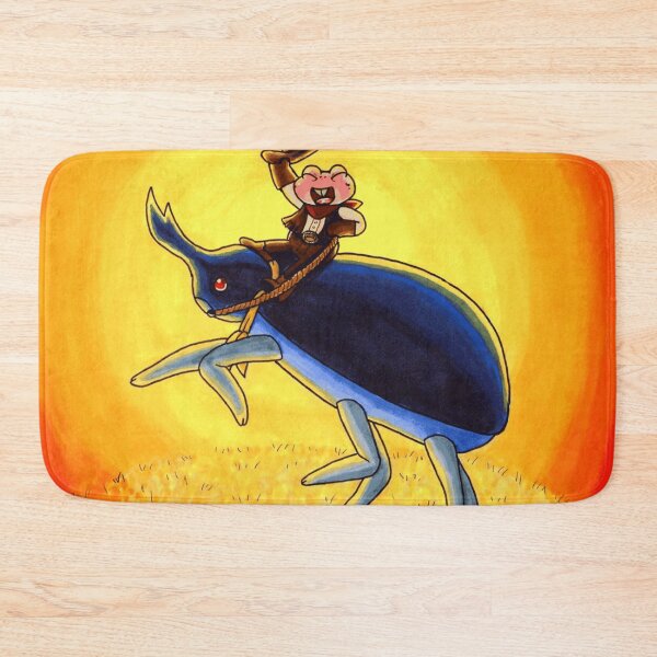 Item preview, Pink Cowboy Frog Riding Giant Blue Beetle Sunset designed and sold by Dapper-Frog.
