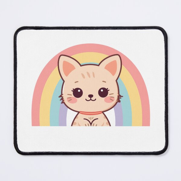 Item preview, Cute Kawaii Cat Rainbow Illustration designed and sold by Oddifys.