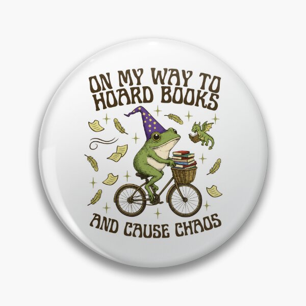 Item preview, On My Way To Hoard Books And Cause Chaos designed and sold by Poopielandia.