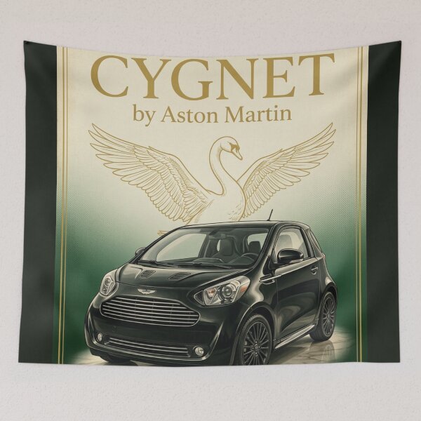 Item preview, Aston Martin Cygnet Art Deco Style Swan Advert designed and sold by Dimensionality.