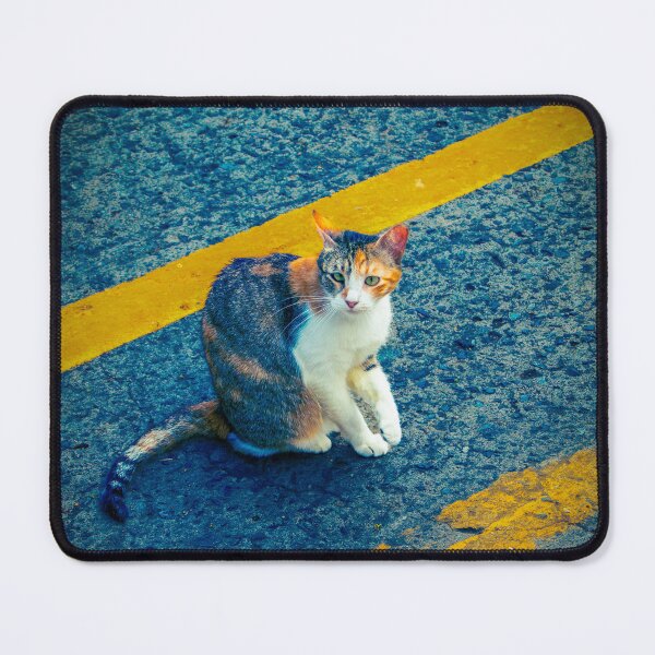 Item preview, cat between yellow lines designed and sold by Raw-sp.
