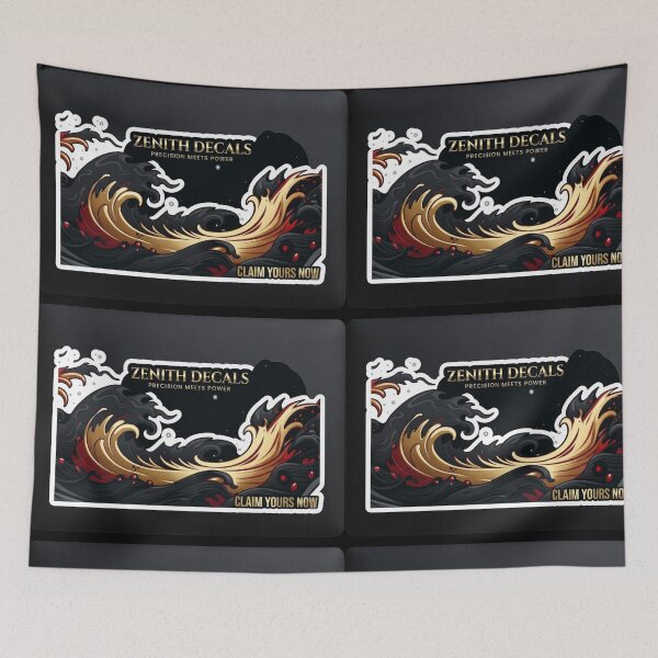 Item preview, Zenith Decals Japanese Waves Precision Meets Power Aesthetic Sticker designed and sold by zenithdecalco.