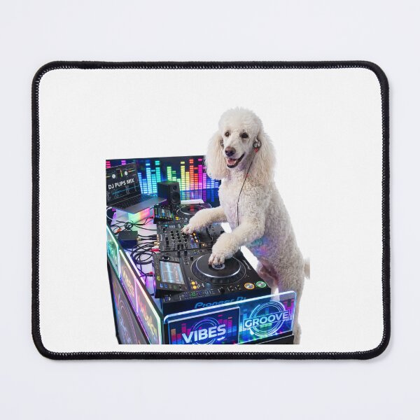 Item preview, DJ Poodle designed and sold by PictoVibe.