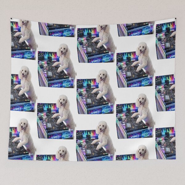 Item preview, DJ Poodle designed and sold by PictoVibe.