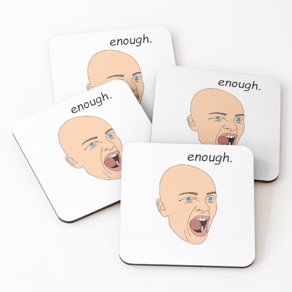 Item preview, enough. person screaming sticker designed and sold by SlimyFish.