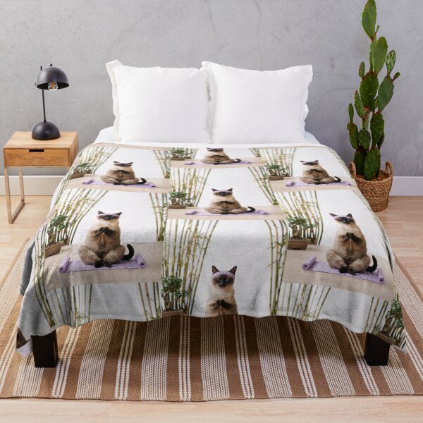 Item preview, Yoga Siamese Cat designed and sold by PictoVibe.